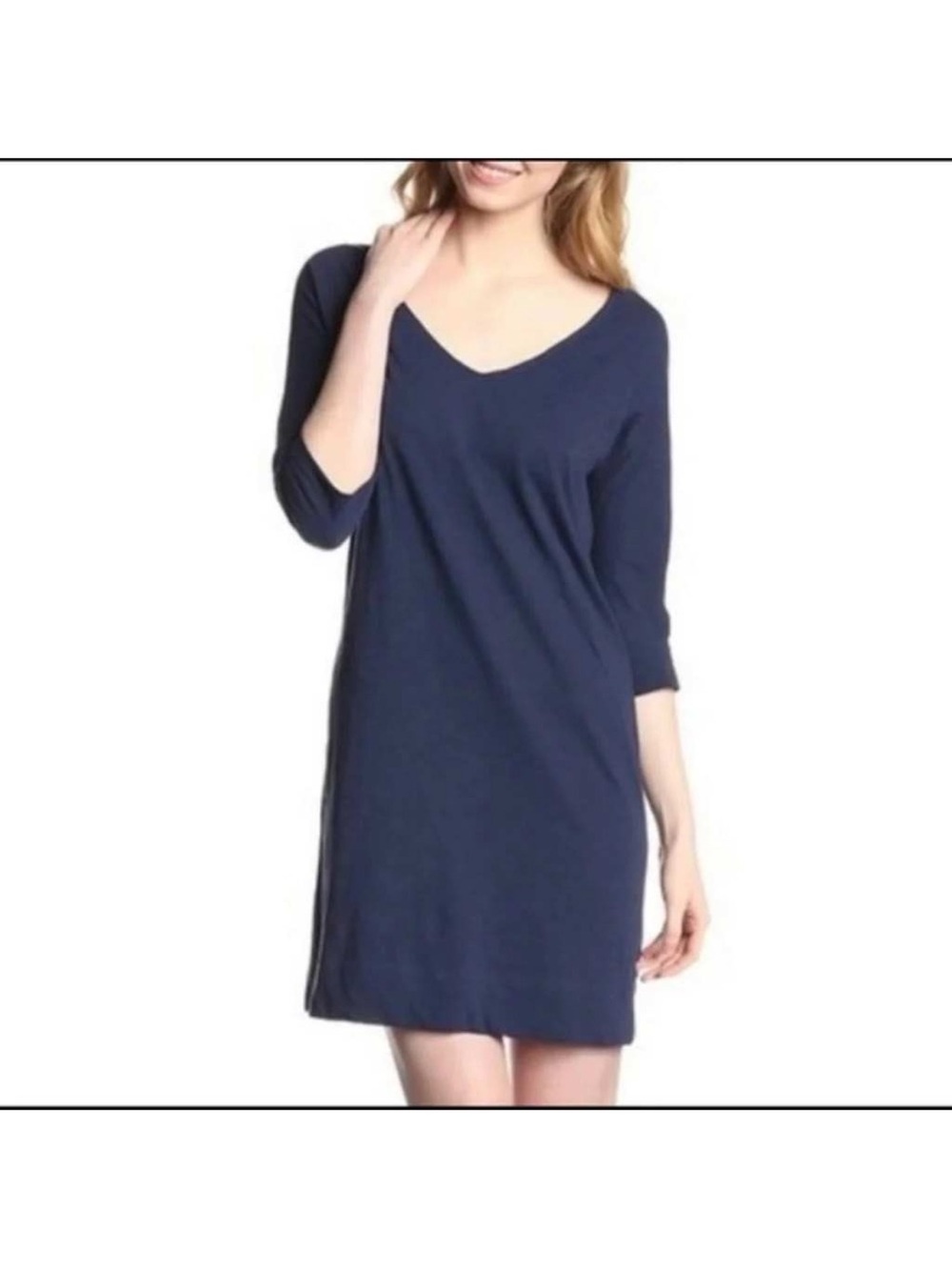 Lilly Pulitzer Eliza Navy V‑Neck Midi Dress